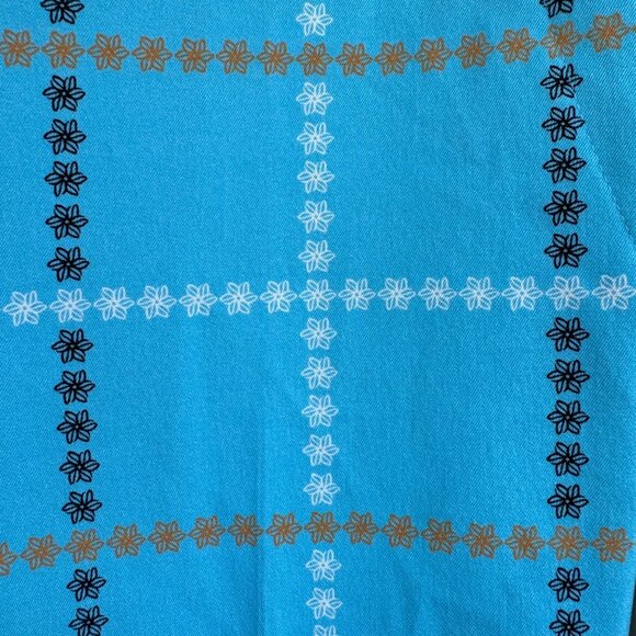 Inspired Style Ankle Pants Aqua Blue Check Size 10 Pockets Cotton Blend $124 NEW - Picture 11 of 16